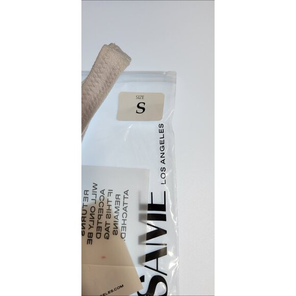 SAME Los Angeles Bottom Swim  Womens High Rise 90s Small Faux Suede White - Picture 3 of 7